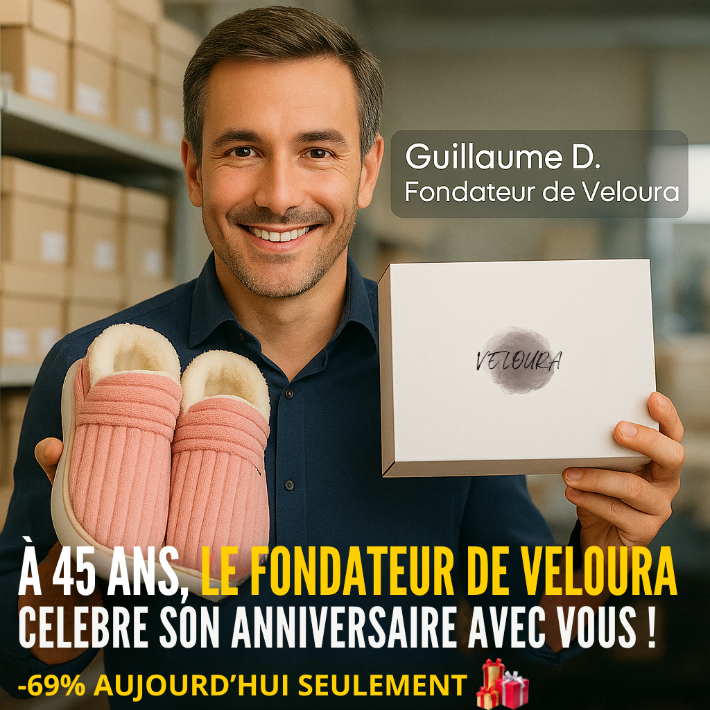 À 50 ans, le fondateur de Veloura célèbre son anniversaire avec vous — 1 acheté = 1 offert